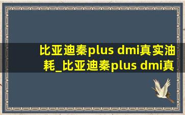 比亚迪秦plus dmi真实油耗_比亚迪秦plus dmi真实油耗多少